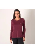 CAMISETA MIZUNO BLEND MANGA LONGA FEMININA - Bordo