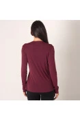 CAMISETA MIZUNO BLEND MANGA LONGA FEMININA - Bordo