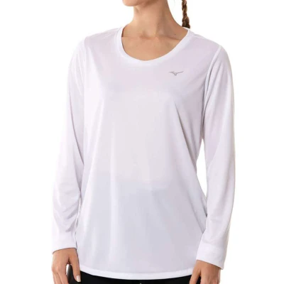 CAMISETA MIZUNO ENERGY MANGA LONGA FEMININA - Branco