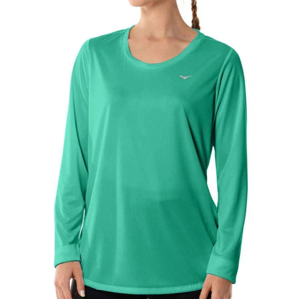 CAMISETA MIZUNO ENERGY MANGA LONGA FEMININA - Verde