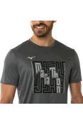 CAMISETA MIZUNO ENERGY STA MASCULINA - Chumbo