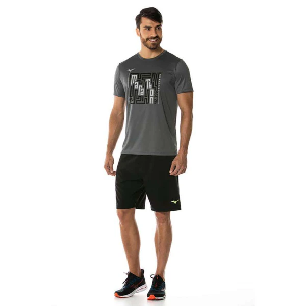 CAMISETA MIZUNO ENERGY STA MASCULINA - Chumbo