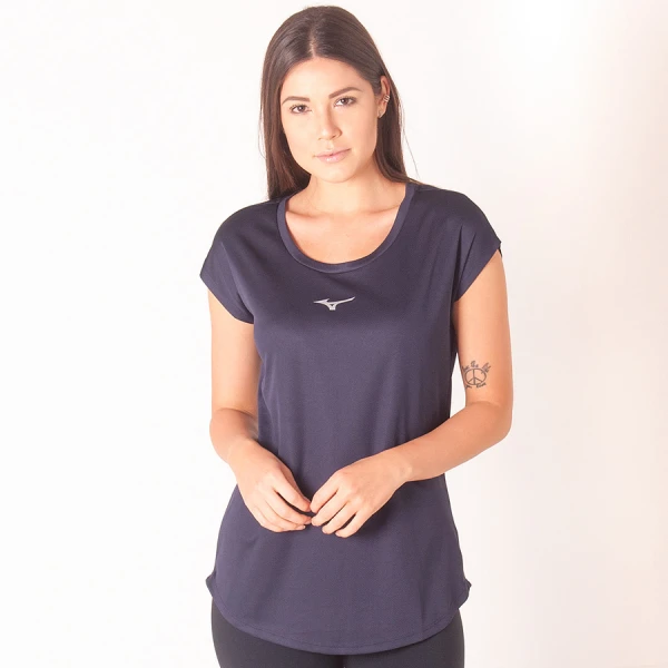 CAMISETA MIZUNO FRESH NEW FEMININA - Marinho CAMISETA MIZUNO FRESH NEW FEMININA - Marinho