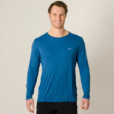 CAMISETA MIZUNO JET RUN MANGA LONGA MASCULINA - Azul CAMISETA MIZUNO JET RUN MANGA LONGA MASCULINA - Azul