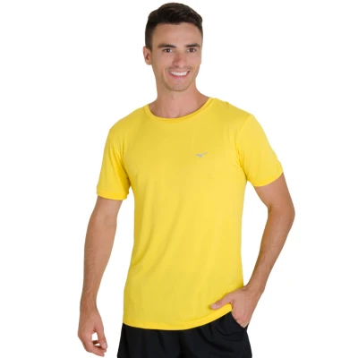 CAMISETA MIZUNO NIRVANA 2 MASCULINA - Amarelo/prata