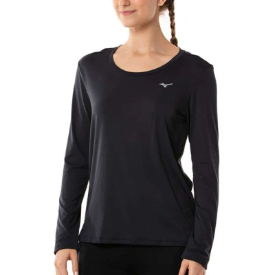 CAMISETA MIZUNO NIRVANA MANGA LONGA FEMININA - Preto