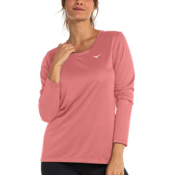 CAMISETA MIZUNO NIRVANA MANGA LONGA FEMININA - Rosa