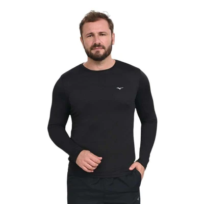 CAMISETA MIZUNO NIRVANA MANGA LONGA MASCULINA - Preto