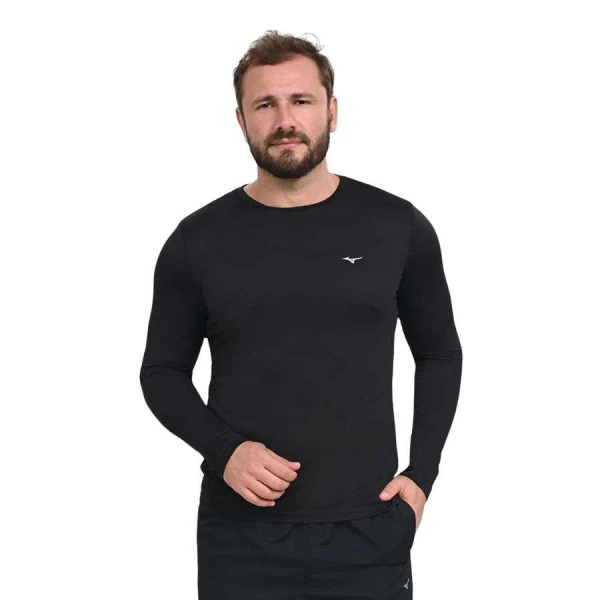 CAMISETA MIZUNO NIRVANA MANGA LONGA MASCULINA - Preto