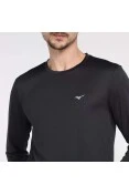 CAMISETA MIZUNO NIRVANA MANGA LONGA MASCULINA - Preto