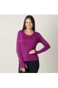 CAMISETA MIZUNO PRO UV MANGA LONGA FEMININA - Roxo