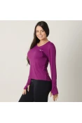 CAMISETA MIZUNO PRO UV MANGA LONGA FEMININA - Roxo