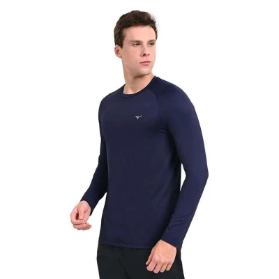 CAMISETA MIZUNO PRO UV MANGA LONGA MASCULINA - Marinho