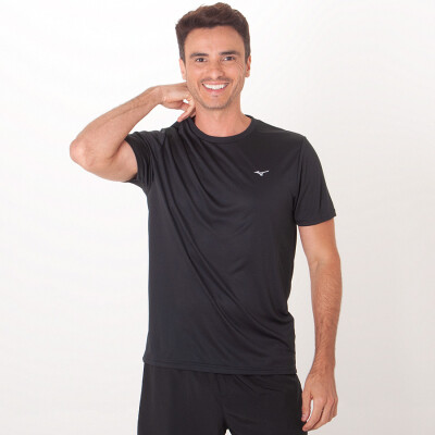 CAMISETA MIZUNO RUN SPARK 2 MASCULINA - Preto