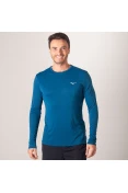 CAMISETA MIZUNO SOUL FIT MANGA LONGA MASCULINA - Azul CAMISETA MIZUNO SOUL FIT MANGA LONGA MASCULINA - Azul