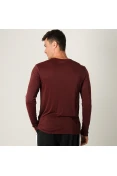 CAMISETA MIZUNO SOUL FIT MANGA LONGA MASCULINA - Bordo CAMISETA MIZUNO SOUL FIT MANGA LONGA MASCULINA - Bordo