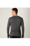 CAMISETA MIZUNO SOUL FIT MANGA LONGA MASCULINA - Chumbo CAMISETA MIZUNO SOUL FIT MANGA LONGA MASCULINA - Chumbo
