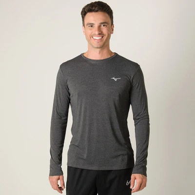 CAMISETA MIZUNO SOUL FIT MANGA LONGA MASCULINA - Chumbo CAMISETA MIZUNO SOUL FIT MANGA LONGA MASCULINA - Chumbo