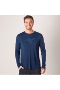 CAMISETA MIZUNO SOUL FIT MANGA LONGA MASCULINA - Marinho CAMISETA MIZUNO SOUL FIT MANGA LONGA MASCULINA - Marinho