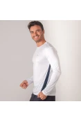 CAMISETA MIZUNO WAVE RUN 2 MANGA LONGA MASCULINA - Branco