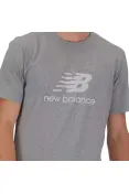 CAMISETA NEW BALANCE ESSENTIALS MASCULINA - Cinza CAMISETA NEW BALANCE ESSENTIALS MASCULINA - Cinza