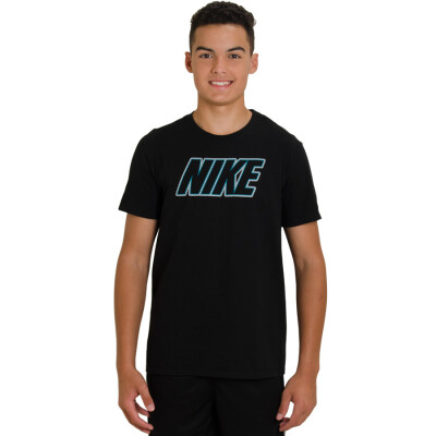 CAMISETA NIKE BLOCK TRAINING INFANTIL - Preto