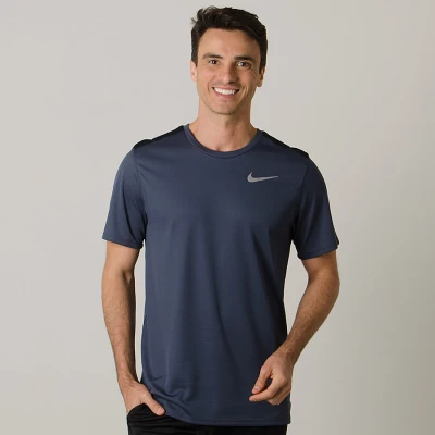 CAMISETA NIKE BREATHE RUN TOP SS MASCULINA - Marinho