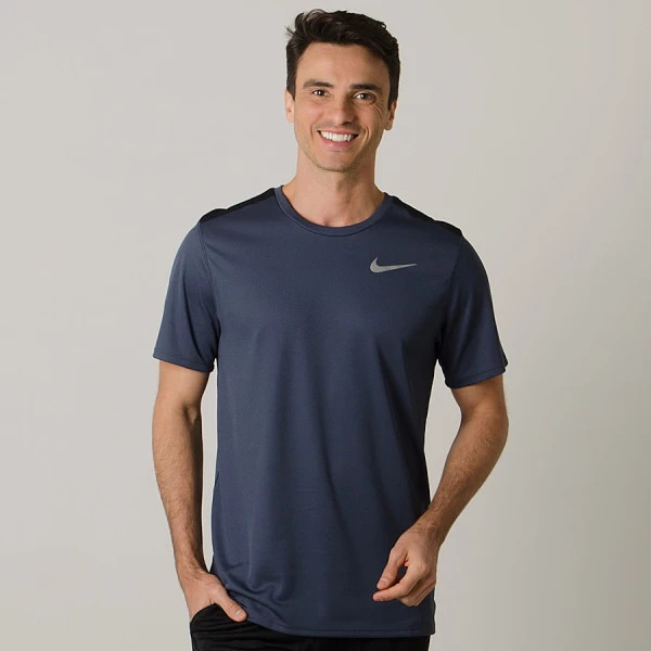 CAMISETA NIKE BREATHE RUN TOP SS MASCULINA - Marinho