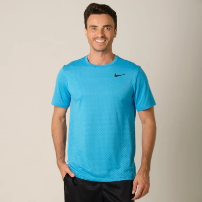 CAMISETA NIKE BREATHE TOP SS VENT MASCULINA - Azul CAMISETA NIKE BREATHE TOP SS VENT MASCULINA - Azul