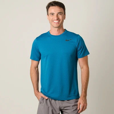 CAMISETA NIKE BREATHE TOP SS VENT MASCULINA - Azul/preto CAMISETA NIKE BREATHE TOP SS VENT MASCULINA - Azul/preto