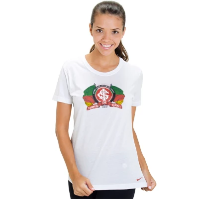 CAMISETA NIKE CORE SC INTERNACIONAL FEMININA - Branco