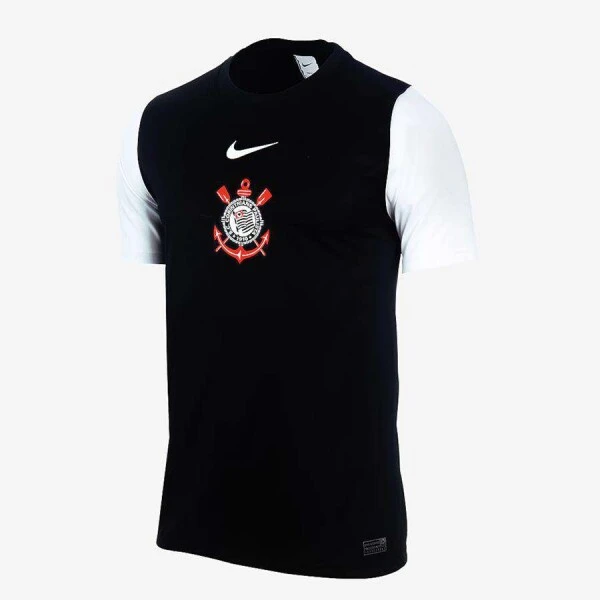 CAMISETA NIKE CORINTHIANS TORCEDOR 2025/26 MASCULINA - Preto/branco