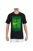 CAMISETA NIKE COURT DF TEE MASCULINA - Preto/verde CAMISETA NIKE COURT DF TEE MASCULINA - Preto/verde