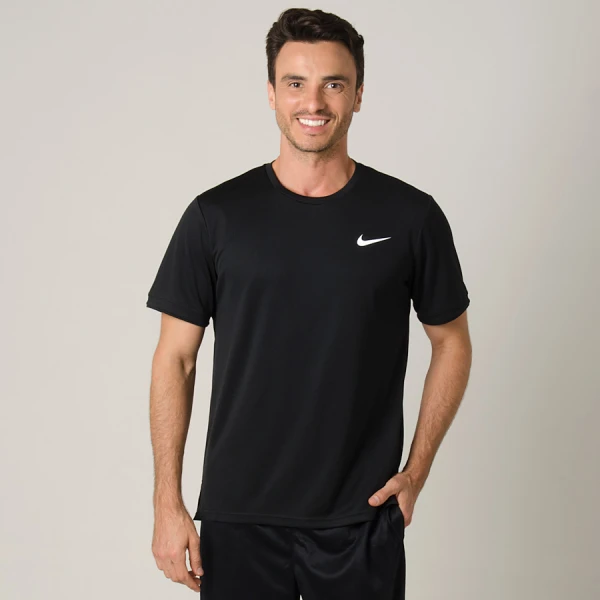 CAMISETA NIKE COURT DRY TENNIS TOP MASCULINA - Preto/branco