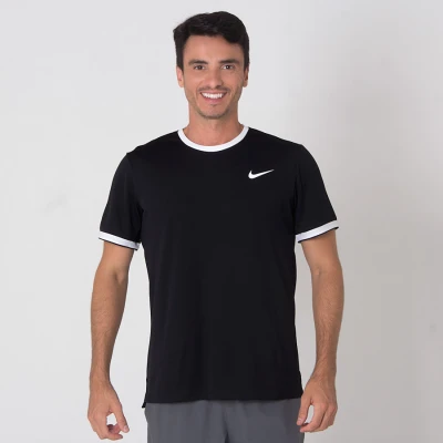 CAMISETA NIKE COURT DRY TENNIS TOP MASCULINA - Preto CAMISETA NIKE COURT DRY TENNIS TOP MASCULINA - Preto