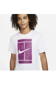 CAMISETA NIKE COURT MASCULINA - Branco/roxo CAMISETA NIKE COURT MASCULINA - Branco/roxo