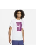 CAMISETA NIKE COURT MASCULINA - Branco/roxo CAMISETA NIKE COURT MASCULINA - Branco/roxo
