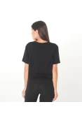 CAMISETA NIKE CROPPED SPORTSWEAR GLITTER FEMININA - Preto/dourado CAMISETA NIKE CROPPED SPORTSWEAR GLITTER FEMININA - Preto/dourado