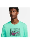 CAMISETA NIKE DF MILER SS TOP DYE MASCULINA - Verde