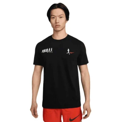 CAMISETA NIKE DF RUN MASCULINA - Preto