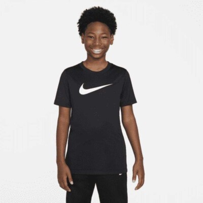 CAMISETA NIKE DF TEE RLGD SWOOSH BOYS INFANTIL - Preto
