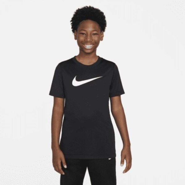 CAMISETA NIKE DF TEE RLGD SWOOSH BOYS INFANTIL - Preto