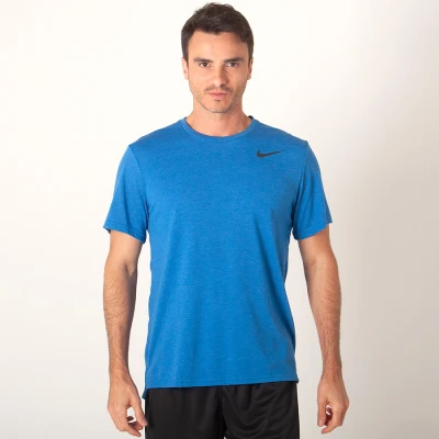 CAMISETA NIKE DRI FIT BREATHE MASCULINA - Azul/preto CAMISETA NIKE DRI FIT BREATHE MASCULINA - Azul/preto