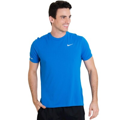CAMISETA NIKE DRI FIT CONTOUR SS MASCULINA - Azul CAMISETA NIKE DRI FIT CONTOUR SS MASCULINA - Azul