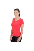 CAMISETA NIKE DRI FIT CONTOUR SSL FEMININA - Vermelho