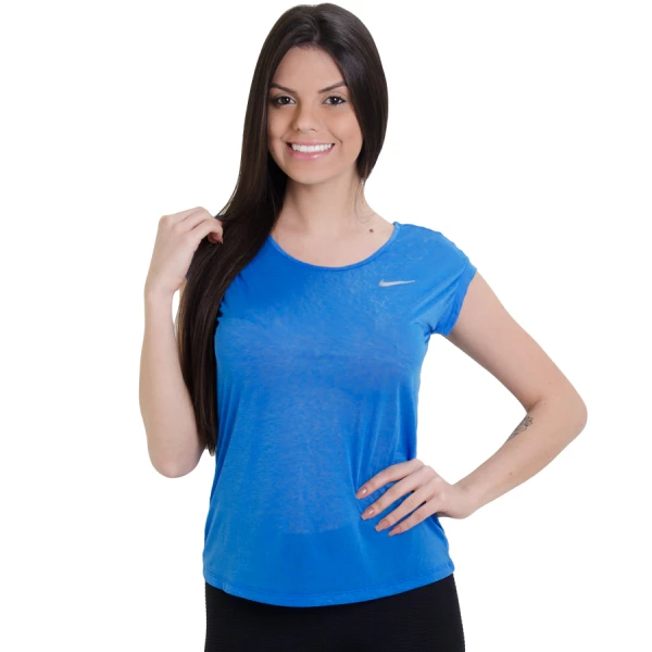 CAMISETA NIKE DRI FIT COOL SHORT FEMININA - Azul