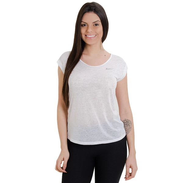 CAMISETA NIKE DRI FIT COOL SHORT FEMININA - Branco