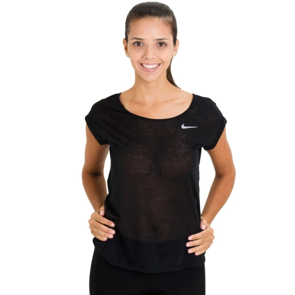 CAMISETA NIKE DRI FIT COOL SHORT FEMININA - Preto CAMISETA NIKE DRI FIT COOL SHORT FEMININA - Preto