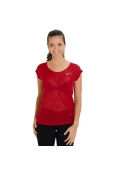 CAMISETA NIKE DRI FIT COOL SHORT FEMININA - Vermelho/prata