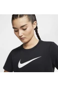CAMISETA NIKE DRI-FIT DFC CREW FEMININA - Preto/branco CAMISETA NIKE DRI-FIT DFC CREW FEMININA - Preto/branco